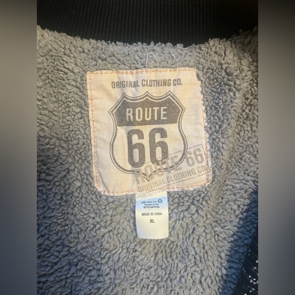 Route 66 Original Clothing Co mens Black Tweed-Look Lined Zipper Jacket-Size XL - Picture 5 of 5